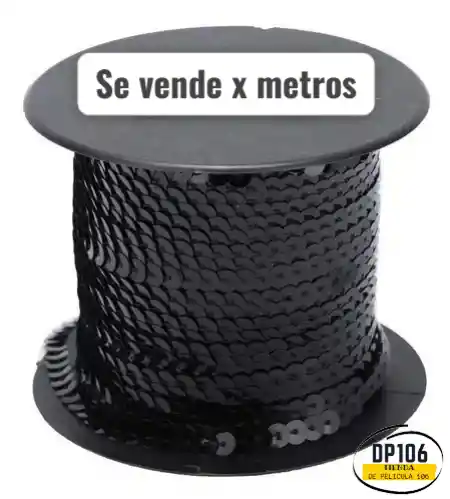 Lentejuelas Negro X Metros