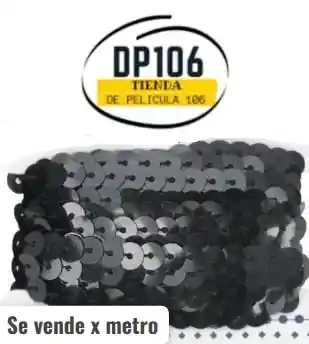 Lentejuelas Negro X Metros