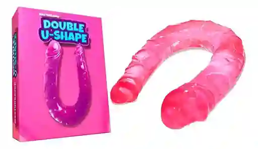 Masturbador Doble Penetración Dildo Consolador Masturbador Double U-shape Diversión Doble