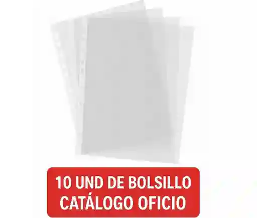 Bolsillo Plastico Oficio Trapper O Az X 10 Und