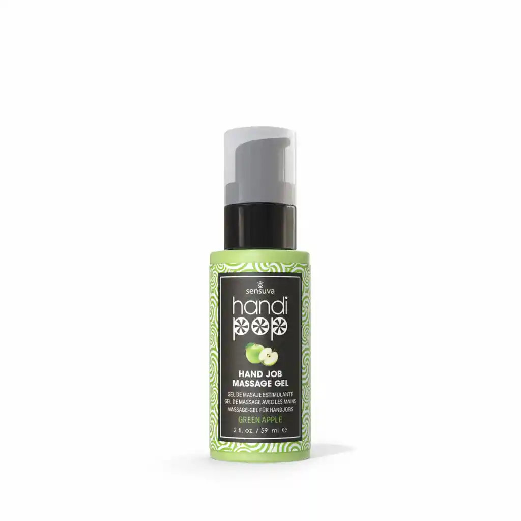 Gel De Masaje Comestible Handipop Green Apple Sensuva 59 Ml