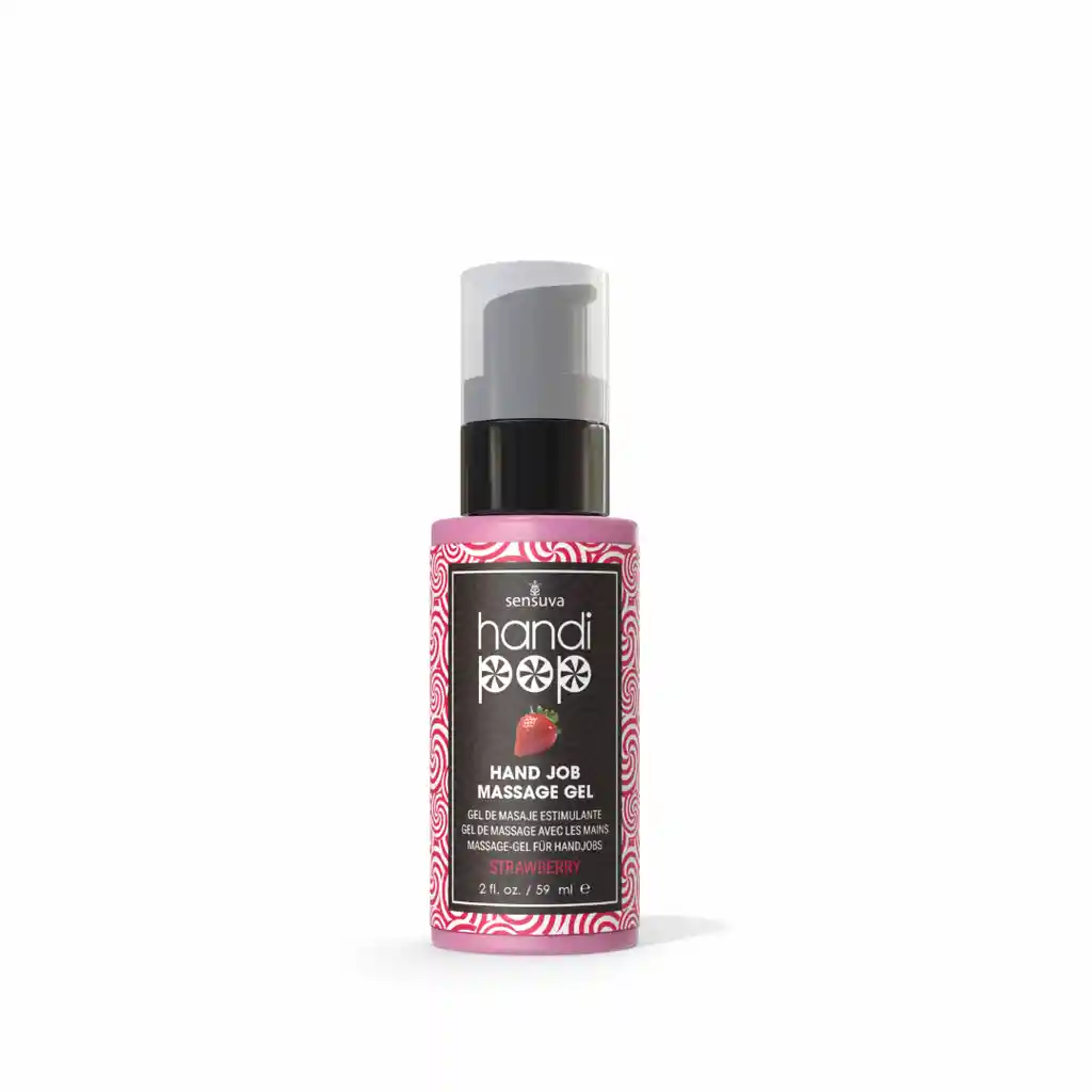Gel De Masaje Comestible Handipop Strawberry Sensuva 59 Ml