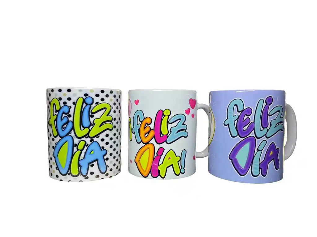 Mug Feliz Día Pocillo Varios Motivos