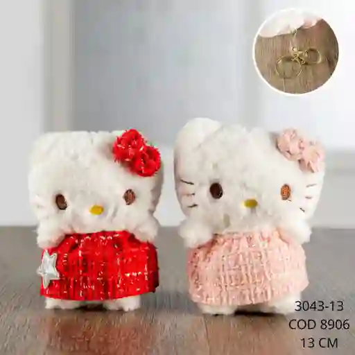Peluche Llavero Hello Kitty Rojo