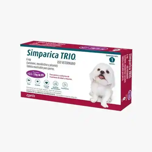 Simparica Trio Perros De 2,5 Hasta 5kg