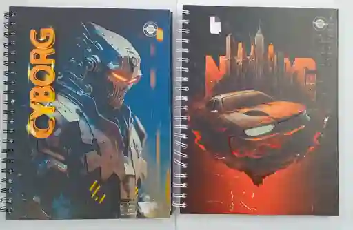 Cuaderno 5 Materias Pasta Dura Grande Hombre