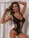 Lencería De Malla Brillante Para Mujer, Lencería Sexy De Malla Con Diamantes De Imitación,
