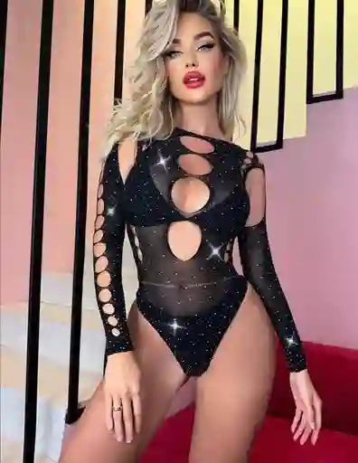 Lencería De Malla Brillante Para Mujer, Lencería Sexy De Malla Con Diamantes De Imitación,
