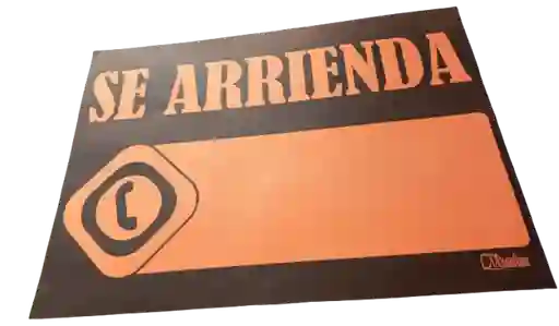 Letrero, Aviso De " Se Arrienda " - 1/4
