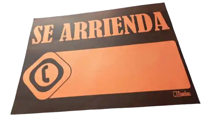 Letrero, Aviso De " Se Arrienda " - 1/4