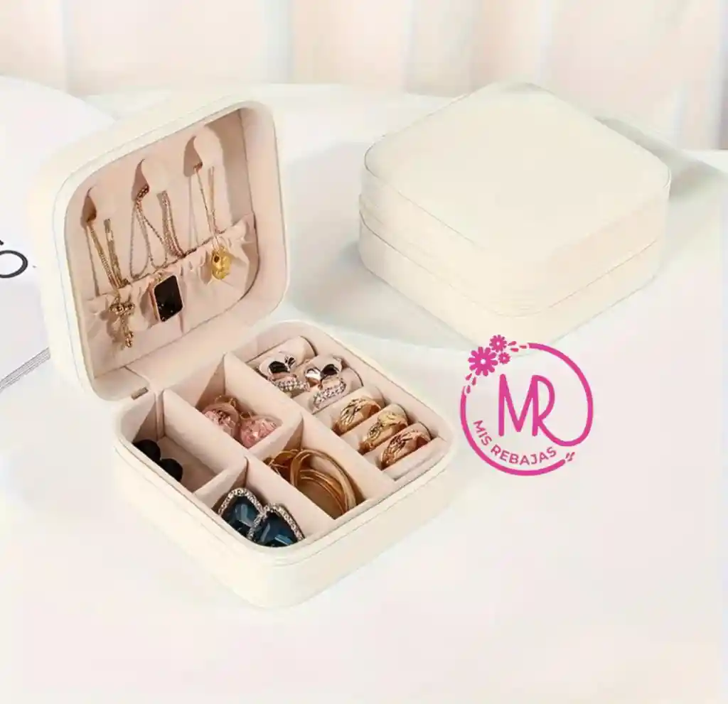 Organizador Pequeño De Joyas En Tono Beige (medidas En La Segunda Foto)