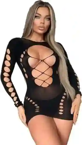Lencería De Malla Brillante Para Mujer, Lencería Sexy De Malla