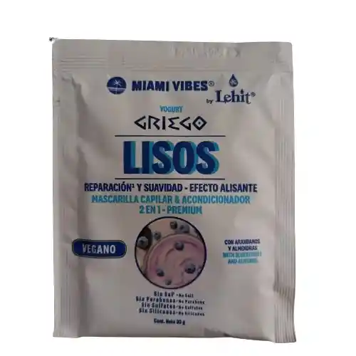 Tratamiento Capilar Lehit Yogurt Griego Lisos Vegano