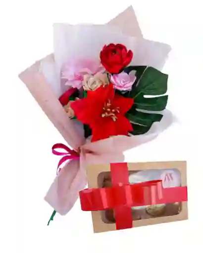 Ramo De Flores Surtidas Amor Eterno Y Chocolates