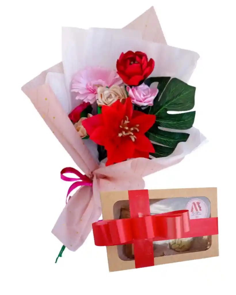 Ramo De Flores Surtidas Amor Eterno Y Chocolates