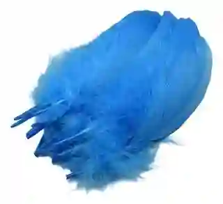 Plumas Sintéticas Decorativas Color Azul Paquete X20 Unidades