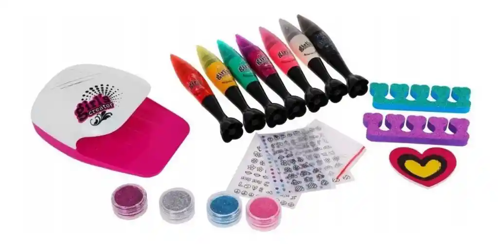 Kit Uñas Decorativo 2-1 Niñas Set Manicure Creativo Juguete