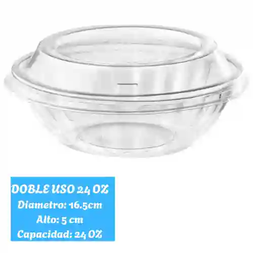 Contenedor Doble Uso 24 Onz Con Tapa