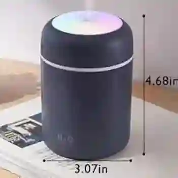 Humidificador, Difusor, Ambientador Con Luz Led Usb Portátil (gris)