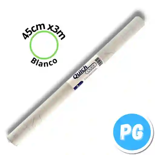 Rollo Contac Quick Cover 45cm X3 Metros Blanco