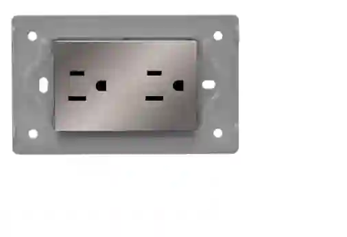 Toma Doble Linea Lujo Plateado/gris