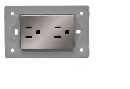 Toma Doble Linea Lujo Plateado/gris