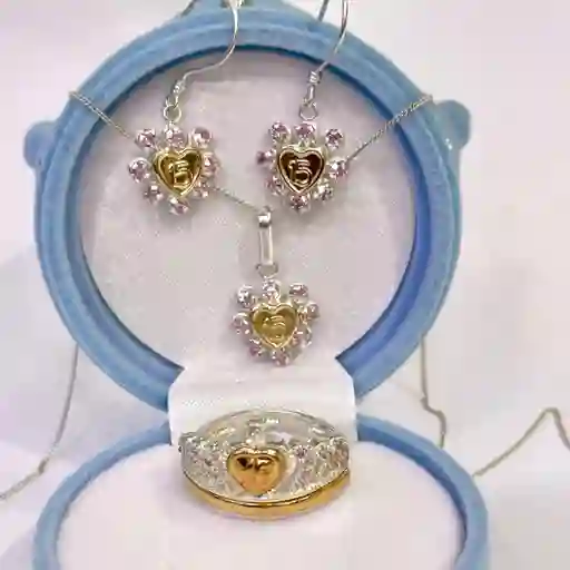Set De 15 Años Colección Heart Rosado Rf 4
