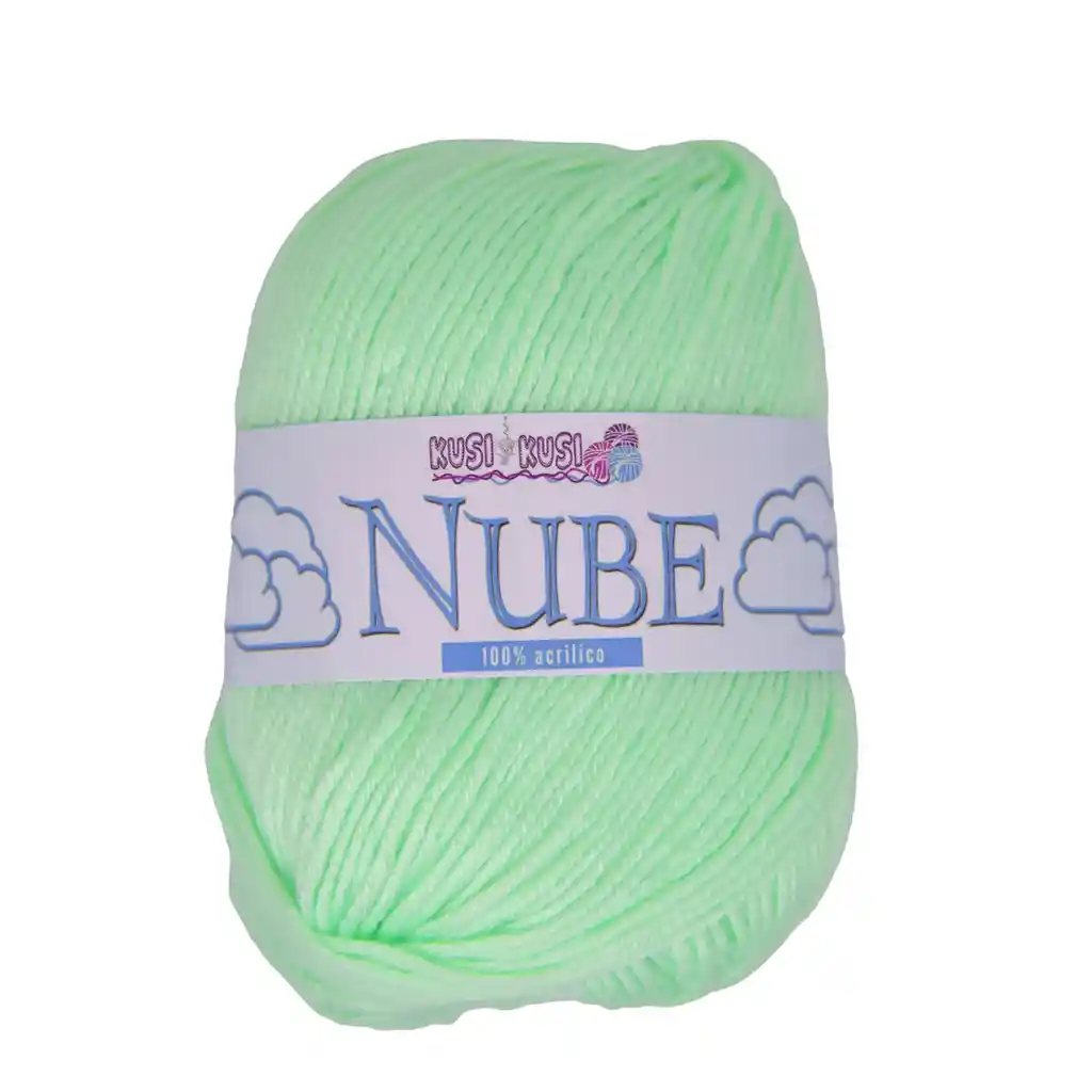 Lana Bordado Nube Hilo Para Tejer Kusi Kusi Verde Menta 010