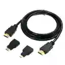 Cable Hdmi, Mini Hdmi, Micro Hdmi 3 En 1 Nuevo