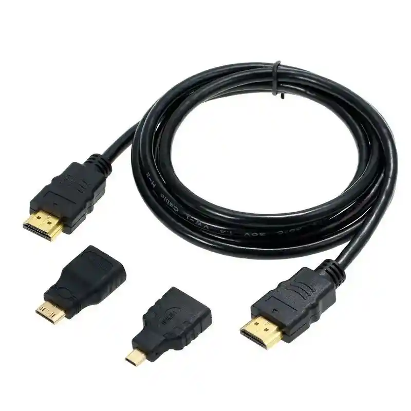 Cable Hdmi, Mini Hdmi, Micro Hdmi 3 En 1 Nuevo
