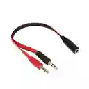 Cable Y De Audio – 1 Macho A 2 Hembras