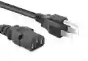 Cable De Poder De 1.5mts Negro Nuevo