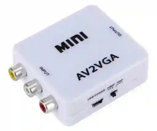 Convertidor Rca A Vga Blanco Nuevo
