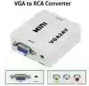 Convertidor Vga A Rca Blanco Nuevo