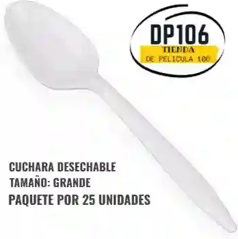 Cucharas Desechables Grande X 25 Und