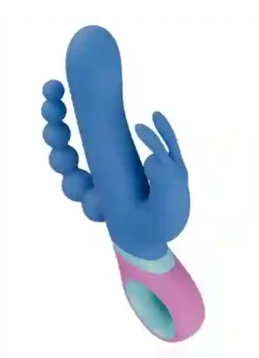 Vibrador De Tiple Estimulación Recargable En Silicona