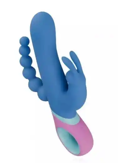 Vibrador De Tiple Estimulación Recargable En Silicona
