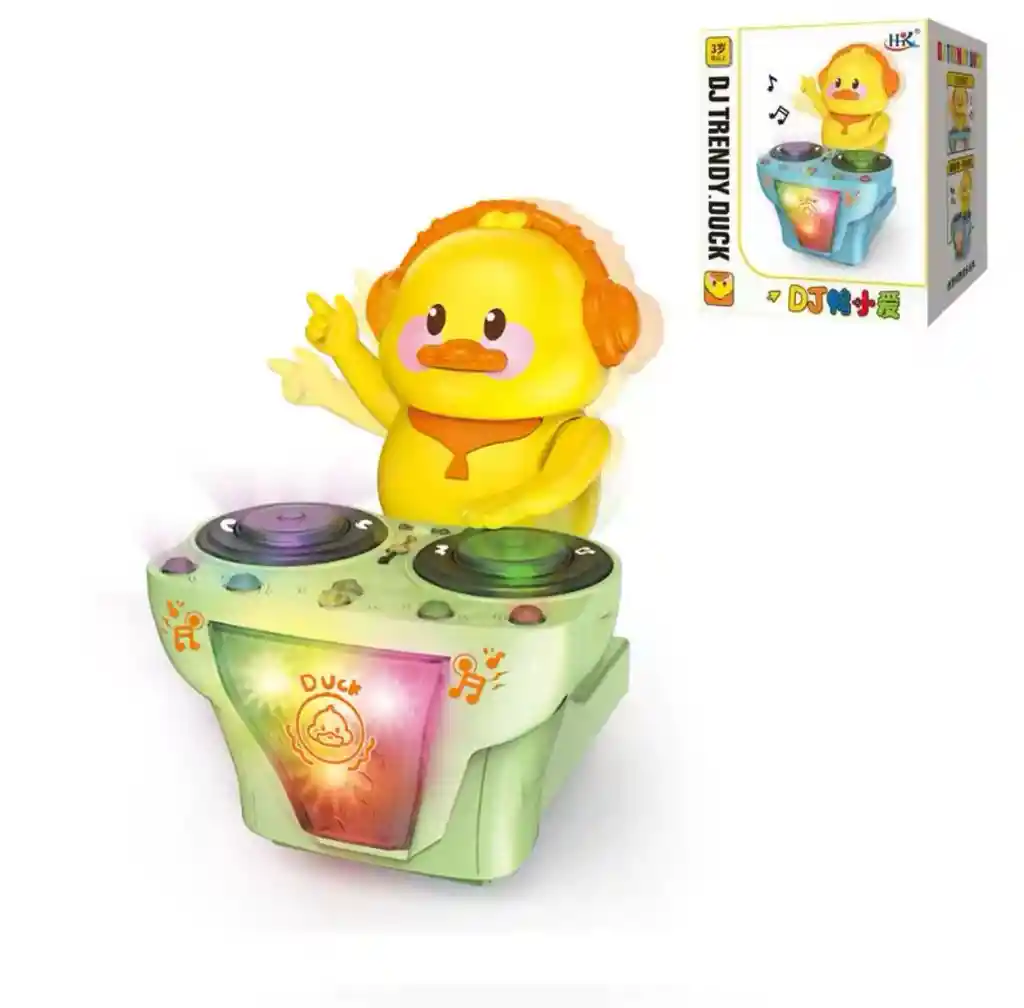 Juguete Pato Dj Movimiento Musical Con Luces