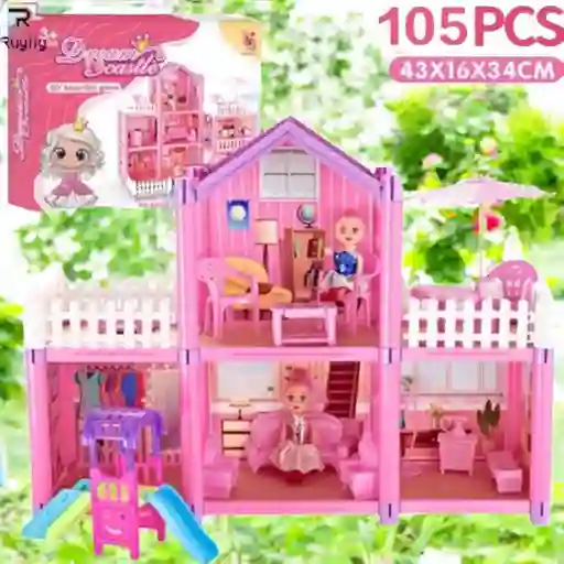 Juguete Casa De Muñecas Dream Castle X 105 Piezas