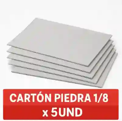 Carton Piedra Octavo 1/8 X 5 Und