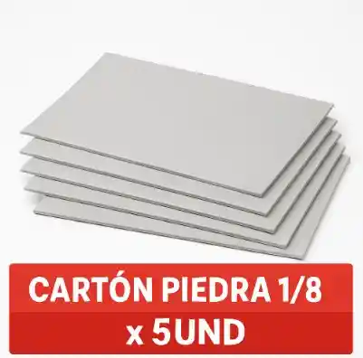 Carton Piedra Octavo 1/8 X 5 Und