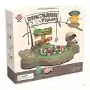 Juego De Pesca De Dinosaurio Magnético Música Giratorio 2 Cañas