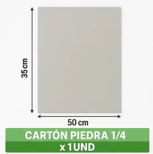 Carton Piedra 1/4 X 1 Und