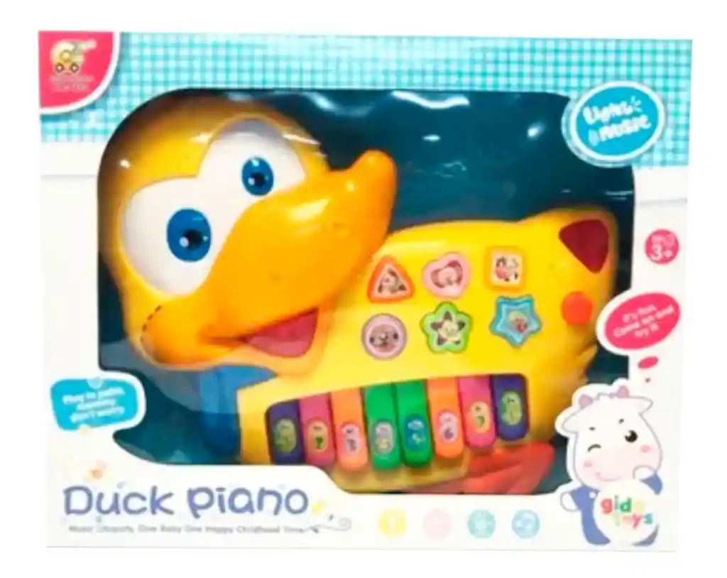Organeta Piano Pato Musical Juguete Para Bebe