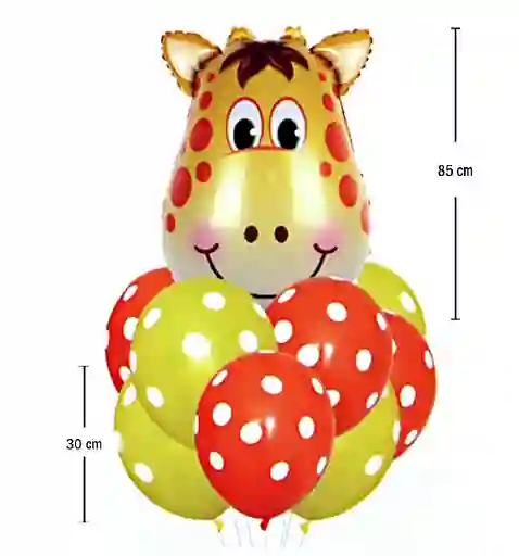 Bouquet Globos Metalizados - Jirafa X9