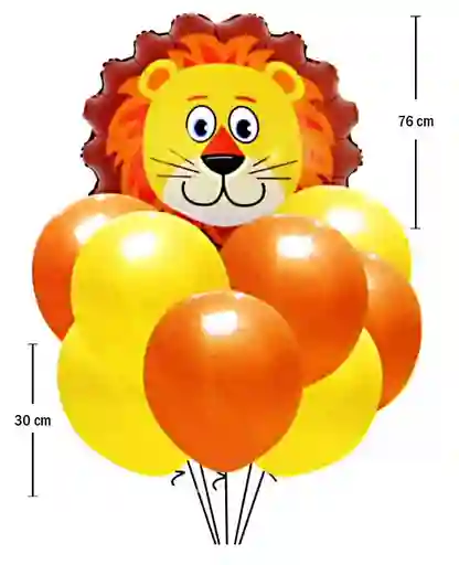 Bouquet Globos Metalizados - Leon X9