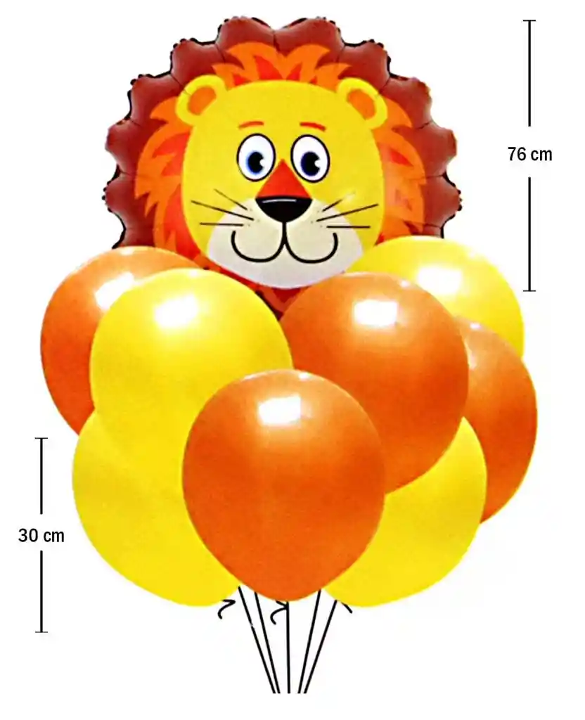 Bouquet Globos Metalizados - Leon X9