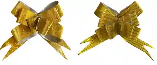 Moño Decorativo Para Empaques De Regalo 1.8cm - Dorado