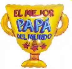 Globo Metalizado " El Mejor Papa Del Mundo" - 26"