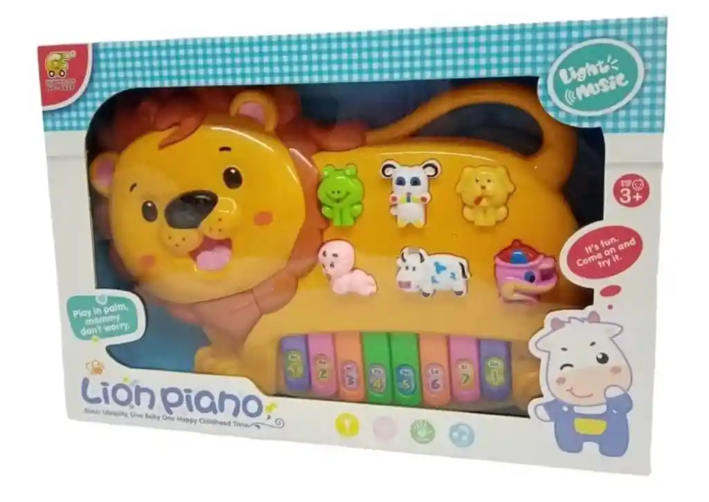Organeta Piano León Musical Juguete Bebe Con Luces Bebé